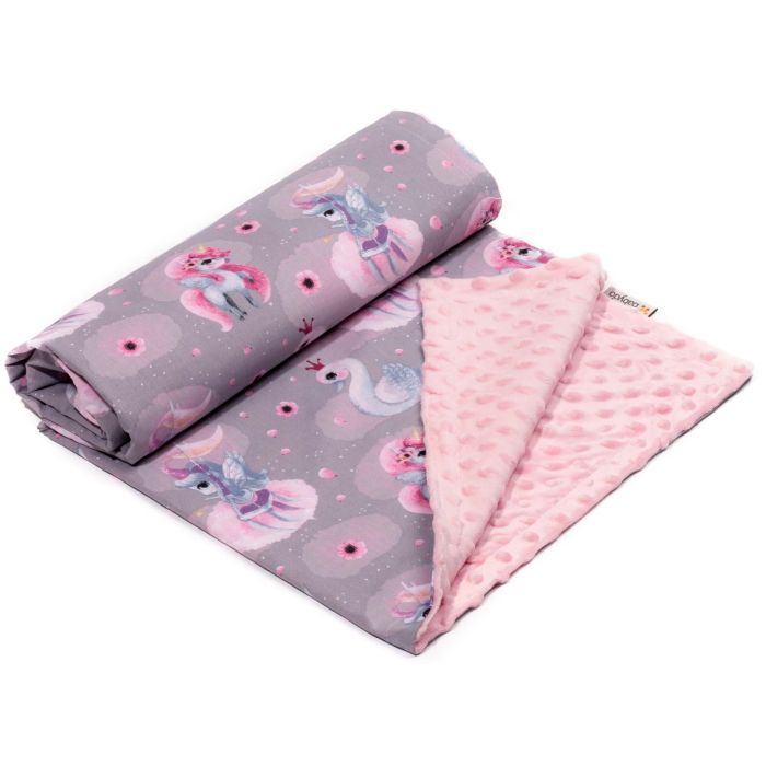 Pledas kūdikiui "Fairy tale" 100x75cm  rožinės spalvos