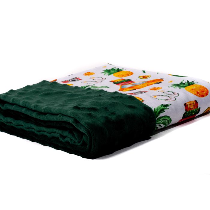 Pledas kūdikiui "Vacation time" 100x75cm žalios spalvos