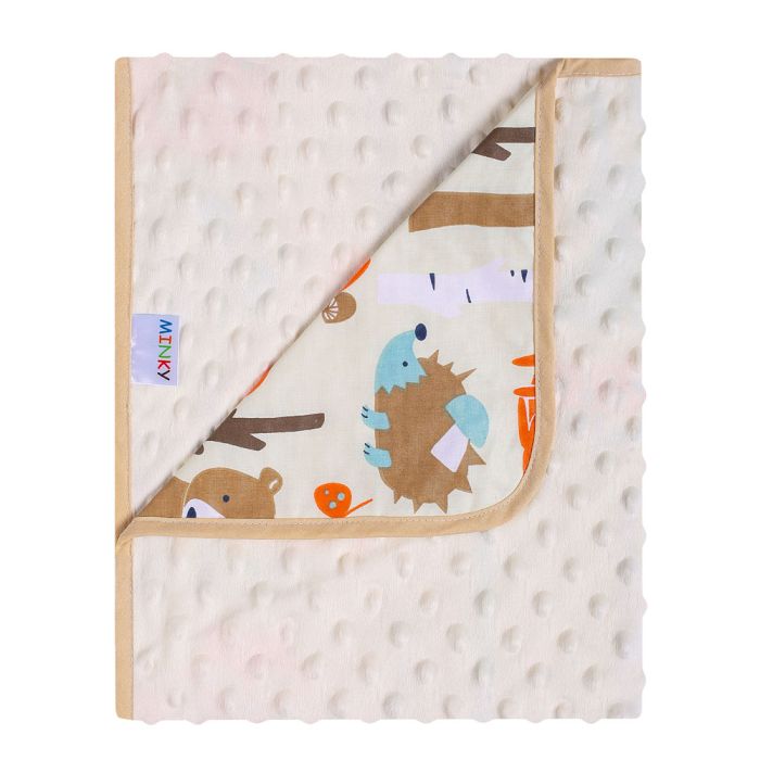 Pledas kūdikiui "Owly" 80x90 cm gelsvas