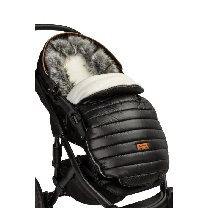 Šiltas miegmaišis - vokelis vežimėliui  "Tigi black" 