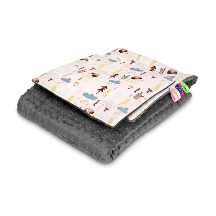 Pledukas kūdikiui "Hedgehog" 100x75cm su pagalve, pilkas