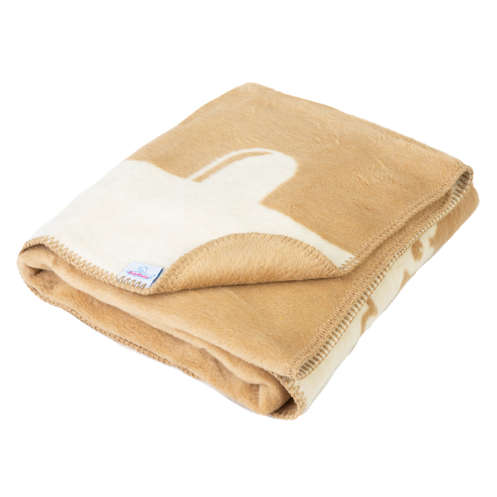 Pledas kūdikiui "Mouse" 100x75cm smėlio spalvos