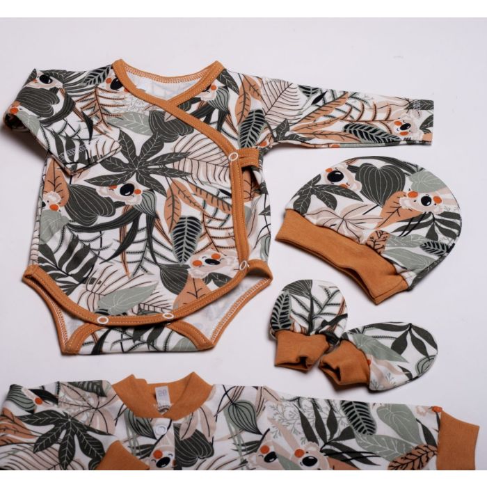 Kūdikio kraitelis drabužėliai kūdikiui "Koala Tropic"  rudos spalvos