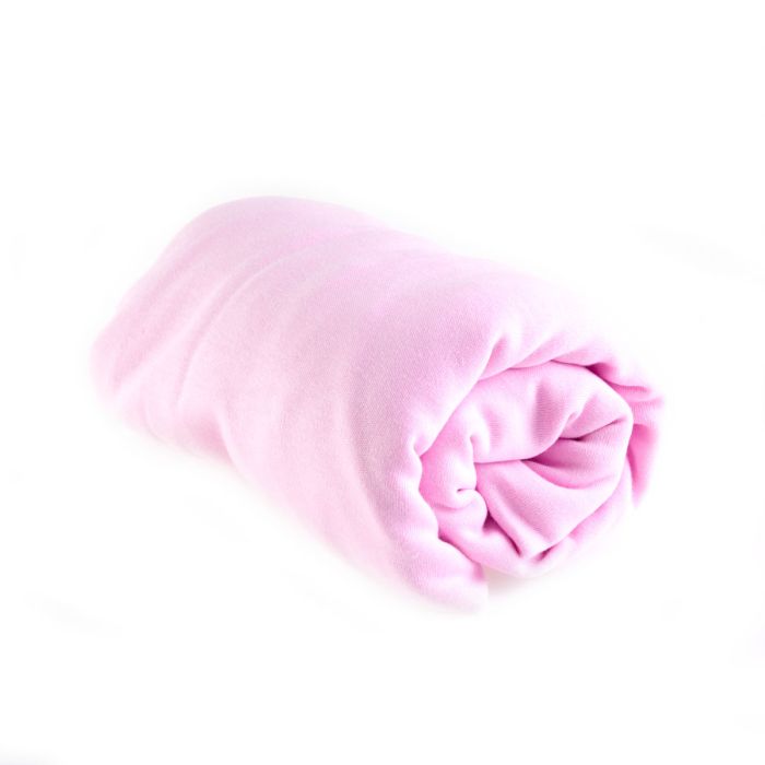 Paklodė su guma trikotažinė "Jersey" rožinės sp.