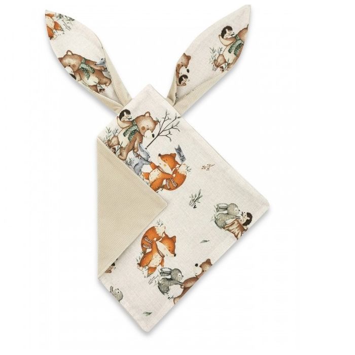 6 dalių kraitelis kūdikiui "Forest family beige"