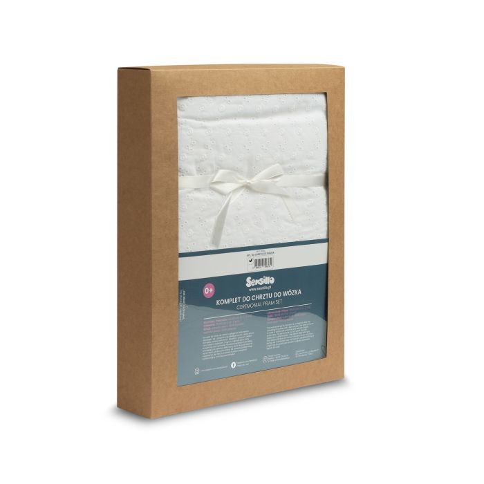 Pledas kūdikiui  su pagalve "Soft cloud" 98x78cm baltos spalvos