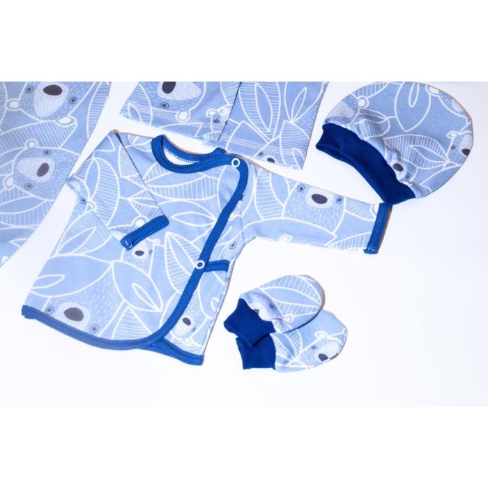 Kūdikio kraitelis - drabužėliai naujagimiui "Grizzly" 5 dalių mėlynas