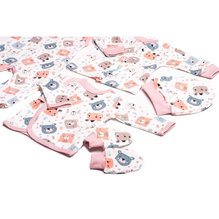 Kūdikio kraitelis - drabužėliai naujagimiui "Teddy pink" 5 dalių out of stock