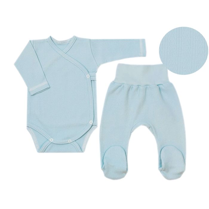 Drabužėliai kūdikiui "Natural blue" 2 dalių 
