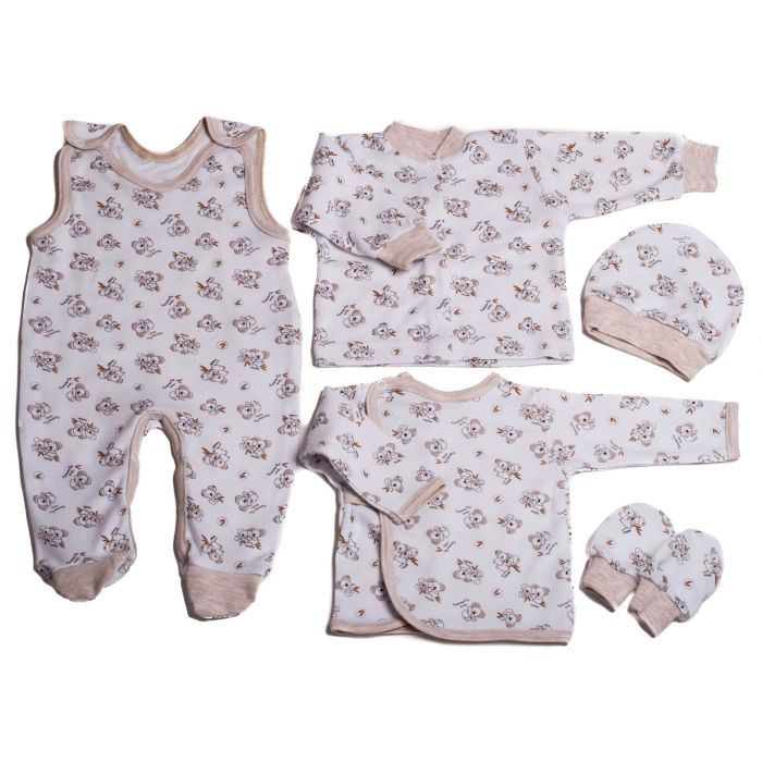 Kūdikio kraitelis - drabužėliai naujagimiui "Koala" 5 dalių