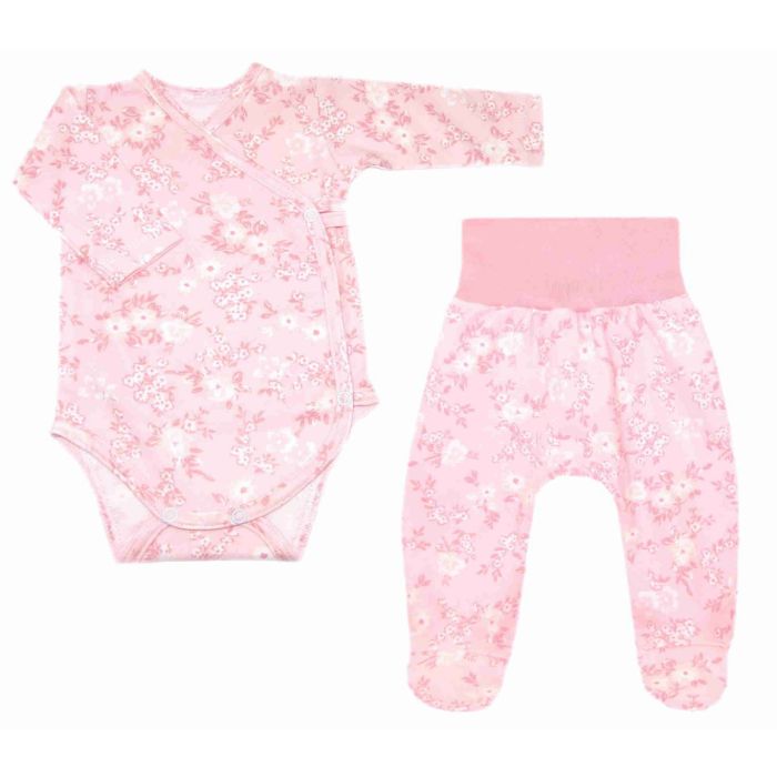 Drabužėliai kūdikiui "Gentle story" 2 dalių rausvos spalvos