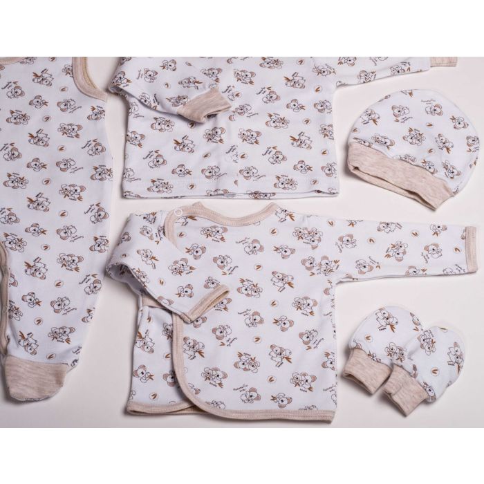 Kūdikio kraitelis - drabužėliai naujagimiui "Koala" 5 dalių