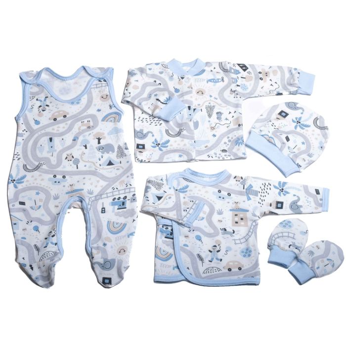 Kūdikio kraitelis - drabužėliai naujagimiui "Sunny days" 5 dalių  out of stock