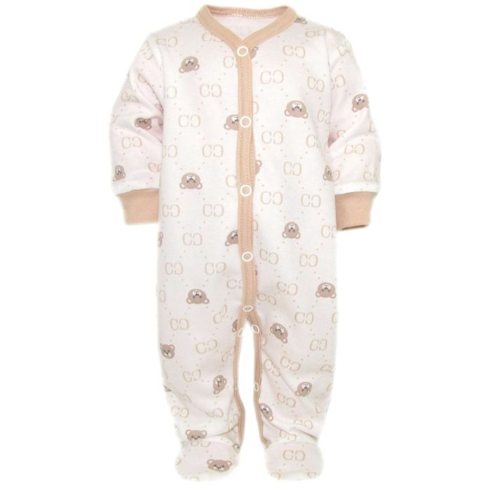 Šliaužtinukai kūdikiui "Bear glamour " smėlio spalvos