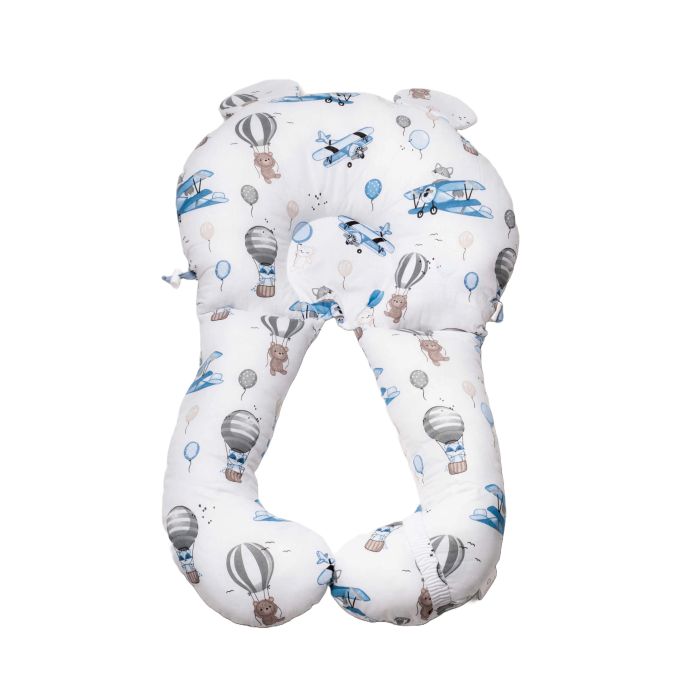 Ergonominė pagalvė kūdikiui - kokonas 45x70cm "Comfort"  UP MELSVA