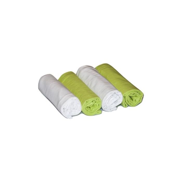 Flanelinių vystyklų komplektas kūdikiui 4 dalių žalias 