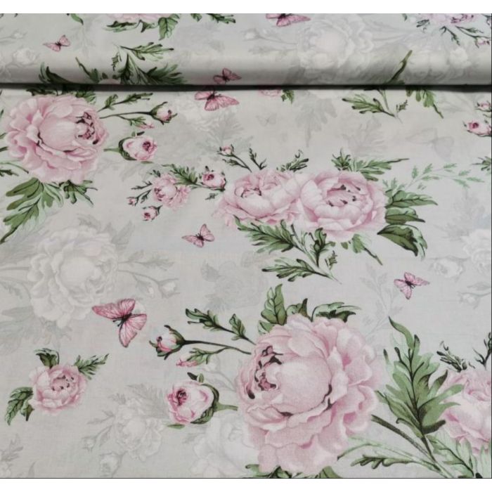 Paklode kūdikiui su guma 60x120 "Retro flowers"- medvilninė