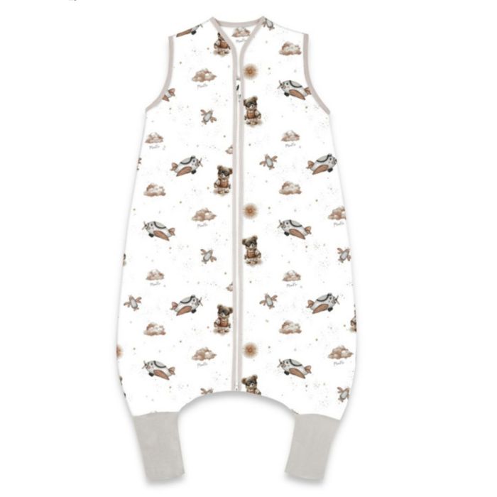 Miegmaišis kūdikiui "Aviator teddy beige" su kojomis 2-2.5 TOG