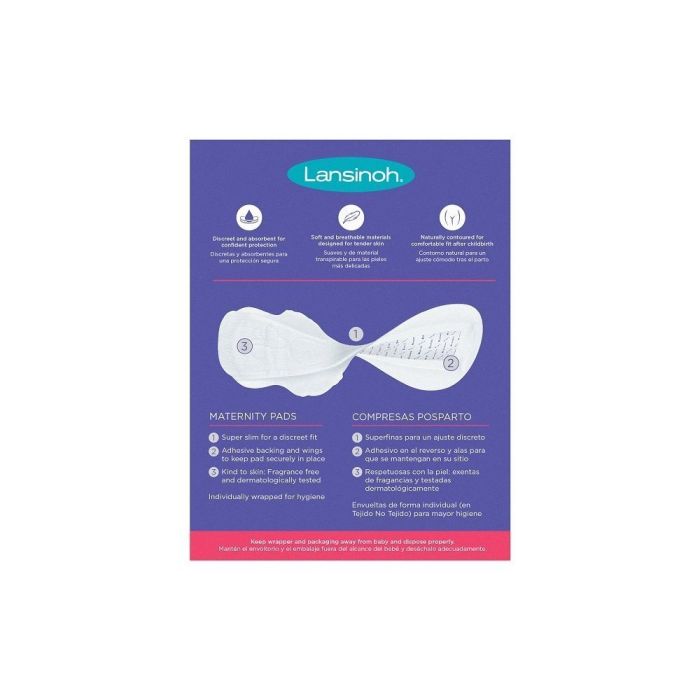Lansinoh įklotai po gimdymo Maternity pads 12 vnt  2 sav. po gimdymo