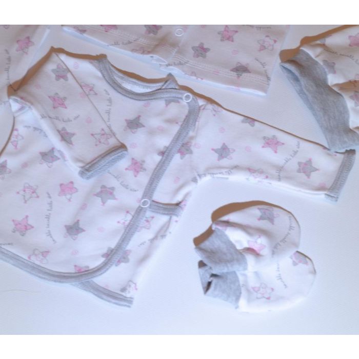 Kūdikio kraitelis - drabužėliai naujagimiui "Star" 5 dalių