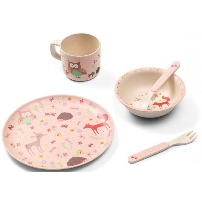 indų ir įrankių rinkinys kūdikiui iš bambuk