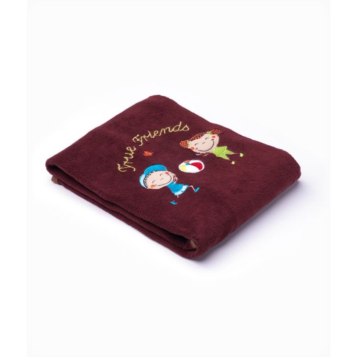 Pledukas kūdikiui "True friends" 100x75cm dvipusis iš mikrofibros rudos sp.