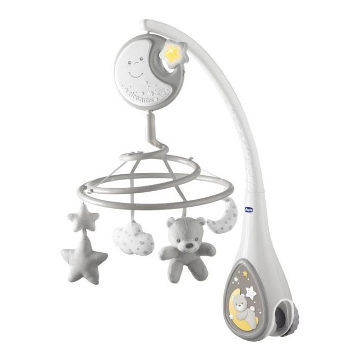Muzikinė karuselė kūdikiui CHICCO "Next2dream" pilka