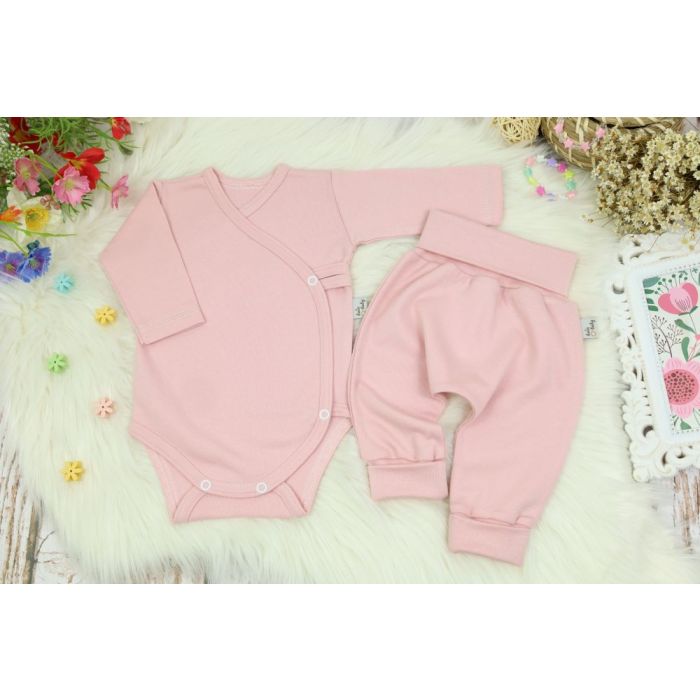 Drabužėliai kūdikiui "Blank baggi pale pink" 2 dalių
