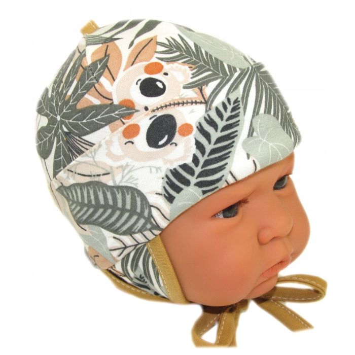 Kepurytė ir kaklaskarė kūdikiui "Cosy" - tropics brown