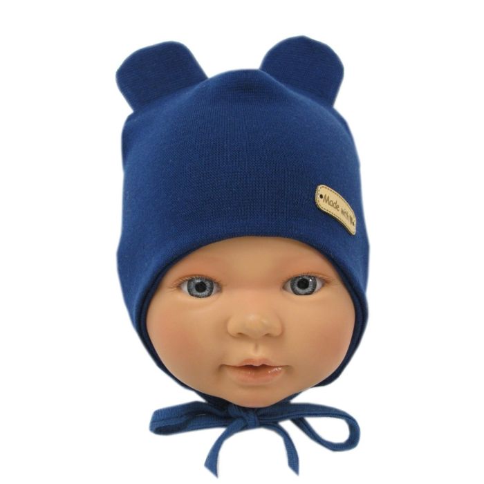 Kepurytė ir kaklaskarė kūdikiui "Love" - navy