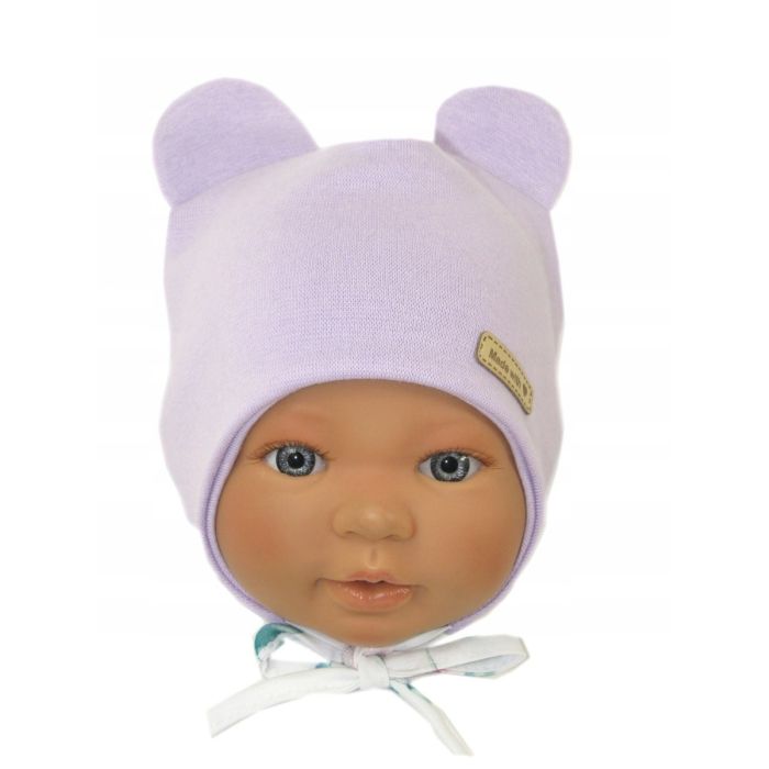 Kepurytė ir kaklaskarė kūdikiui "Love" - Violet