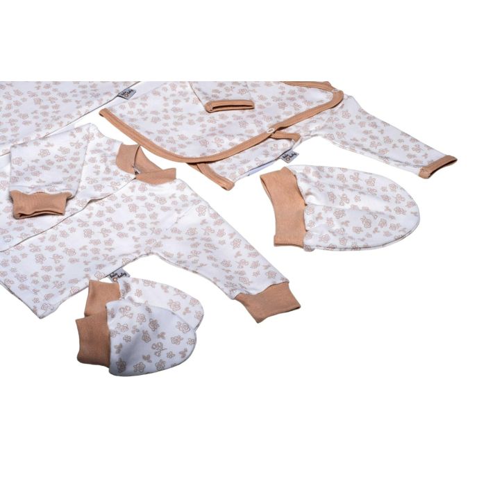 Kūdikio kraitelis - drabužėliai naujagimiui "Roses bloom" 5 dalių 