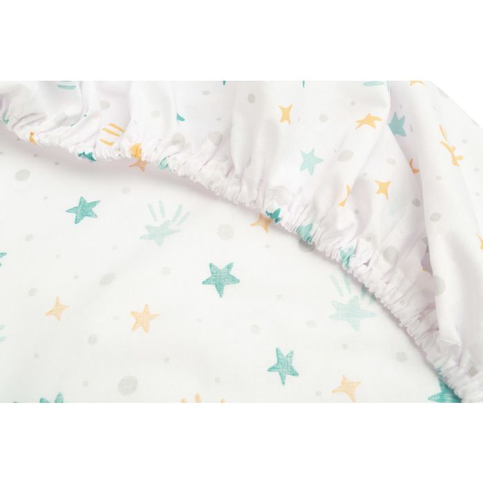 Paklode kūdikiui su guma 60x120 "Starry Breeze"- medvilninė