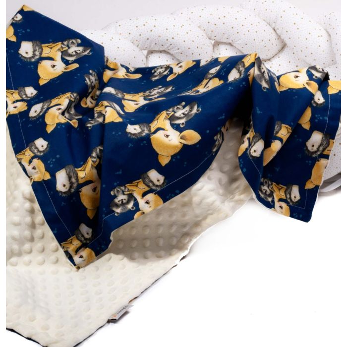 Pledas kūdikiui "Family time" 100x75cm  smėlio spalvos