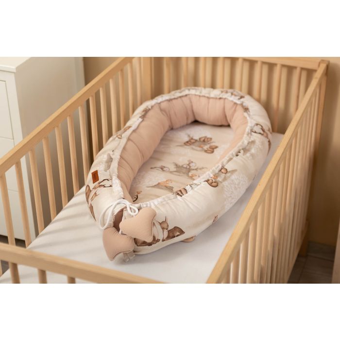 Kūdikio lizdelis iš muslino "SOUL FRIENDS" 