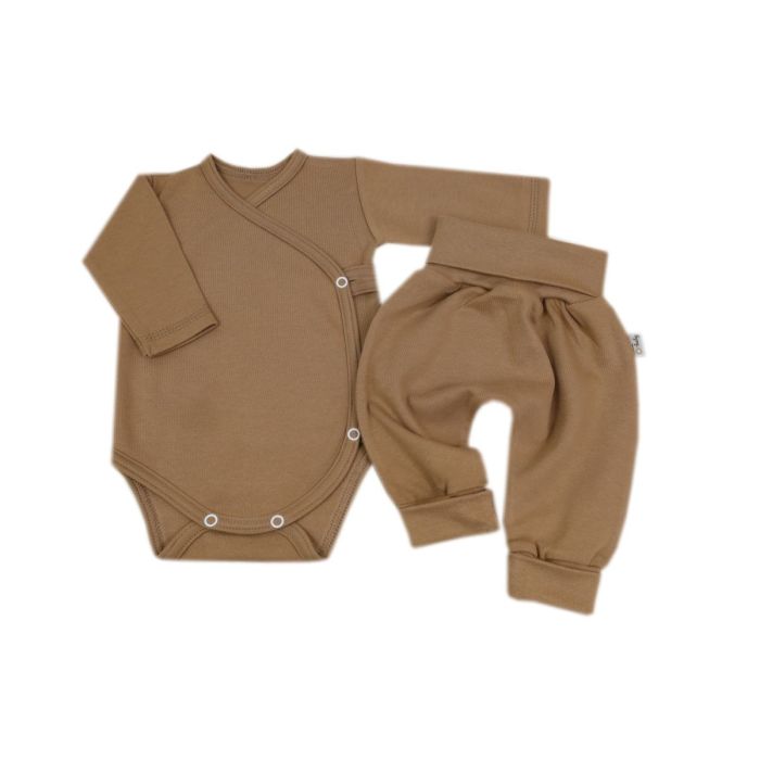 Drabužėliai kūdikiui "Blank baggi coffee" 2 dalių