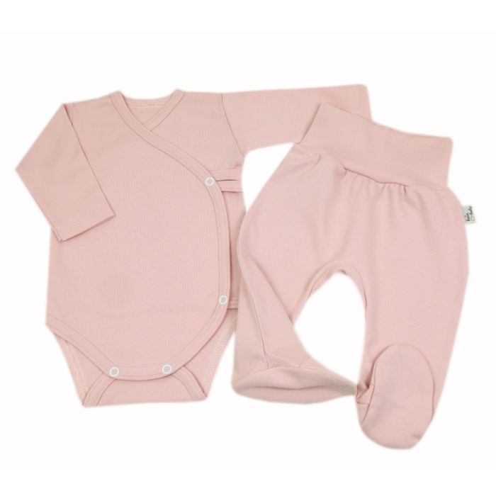 Drabužėliai kūdikiui "Blank pale pink" 2 dalių