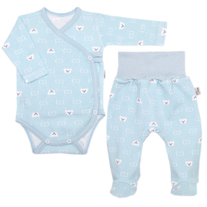 Drabužėliai kūdikiui "Bear glamour mint" 2 dalių 