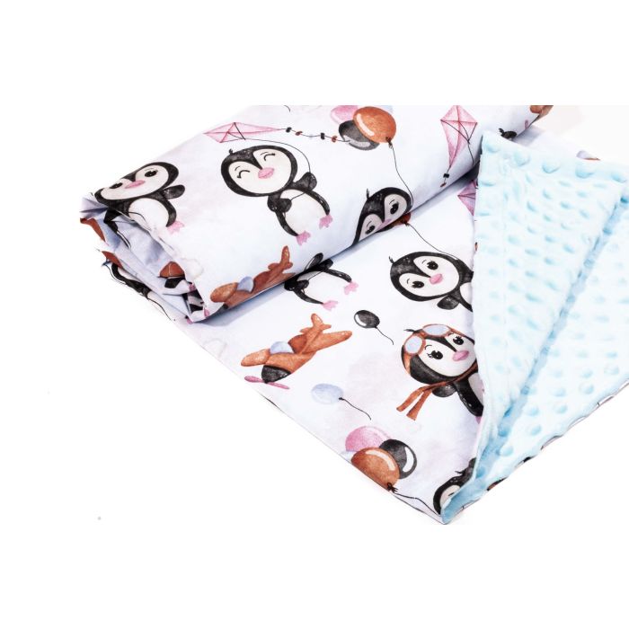 Pledas kūdikiui "Skipper" 100x75cm  melsvas