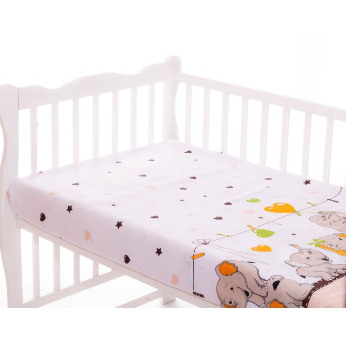 Patalynė kūdikiams 135x100 "FUNNY ELEPHANTS" 