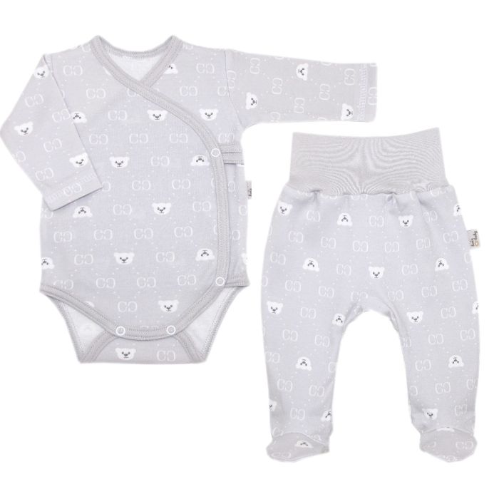 Drabužėliai kūdikiui "Bear glamour grey" 2 dalių 