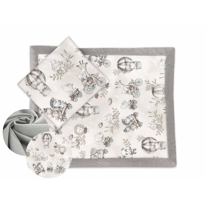 Pledas su pagalve kūdikiui  "Zoo in grey" 