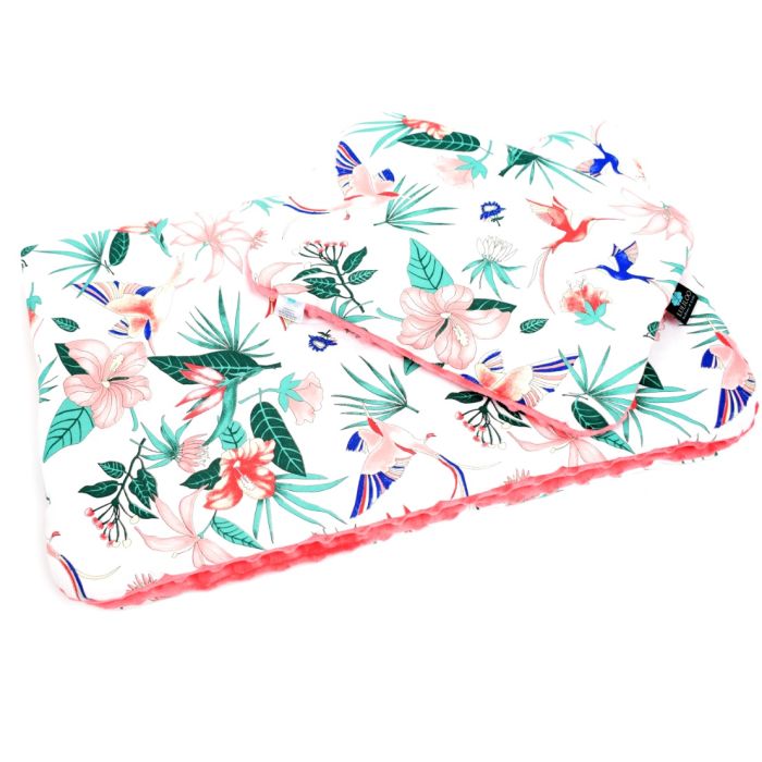 Komplektas vežimėliui "Colibri" pledas 100x75cm ir pagalvė 30x40cm 