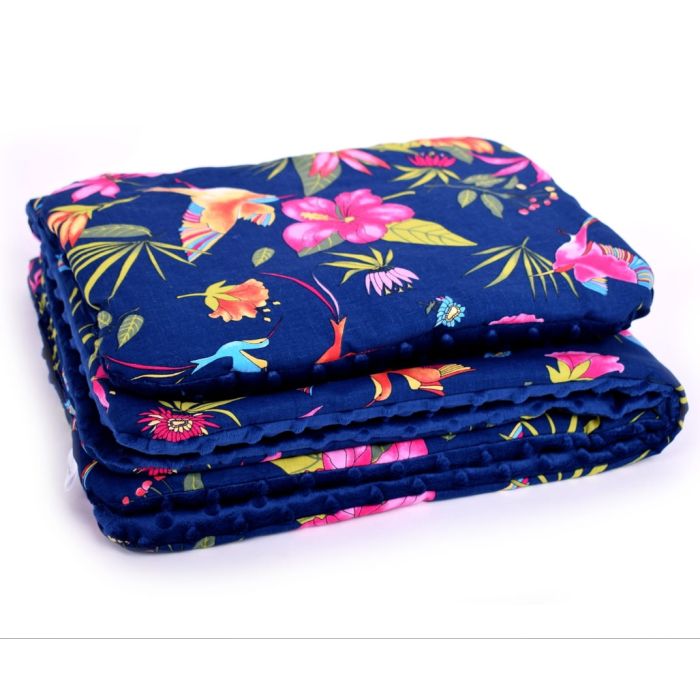 Komplektas vežimėliui "Tropics" pledas 60x75cm ir pagalvė 35x25cm 