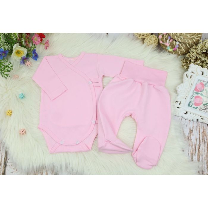 Drabužėliai kūdikiui "Blank baby pink" 2 dalių