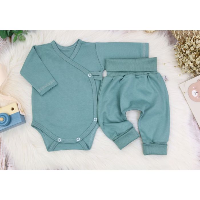 Drabužėliai kūdikiui "Blank baggi green" 2 dalių