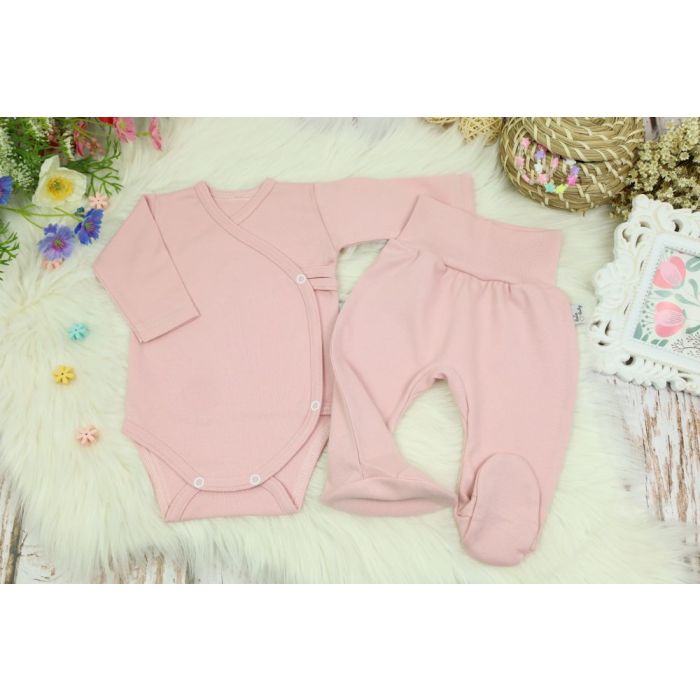 Drabužėliai kūdikiui "Blank pale pink" 2 dalių