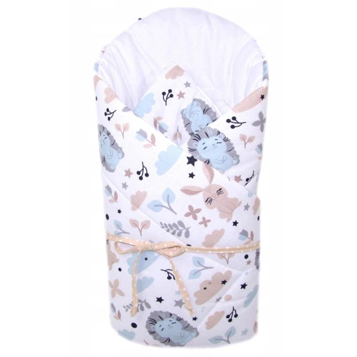 Vokelis kūdikiui "Bunny & Hedgehog" baltas