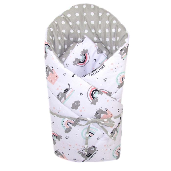 Vokelis kūdikiui "Grey" su rausvu