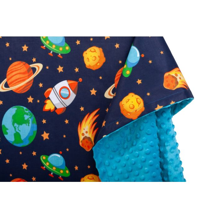 Pledas kūdikiui "Cosmos" 100x75cm  melsvas